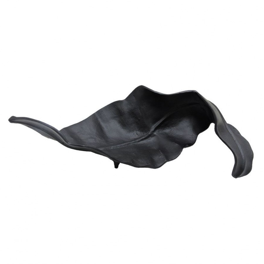 Sagebrook 22" Metal Curled Leaf - Black