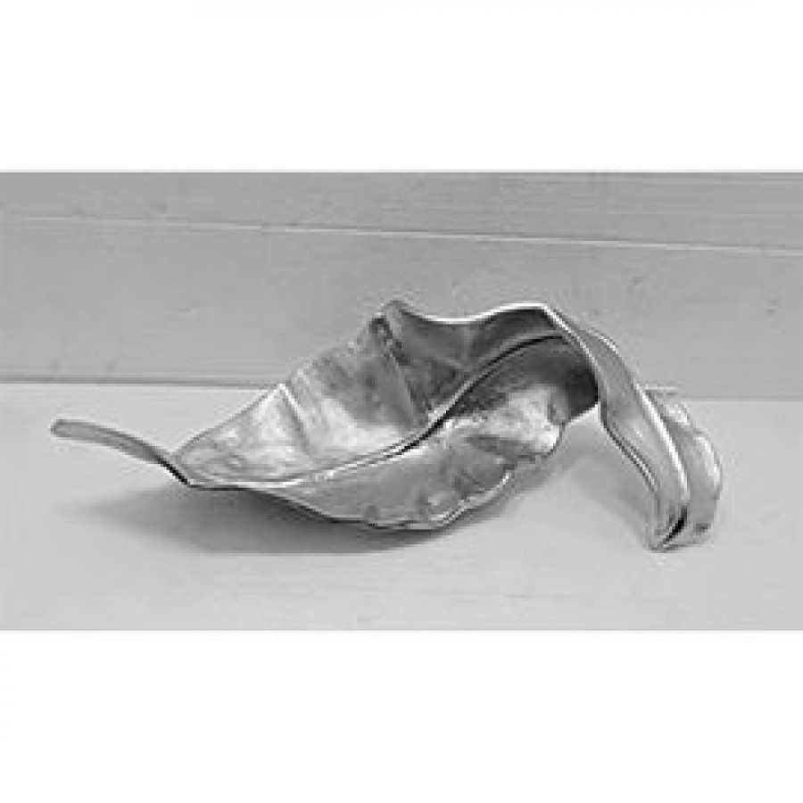 Sagebrook 22" Metal Curled Leaf - Silver