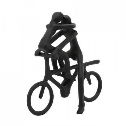 Sagebrook 10" Metal Couple On Bike - Black