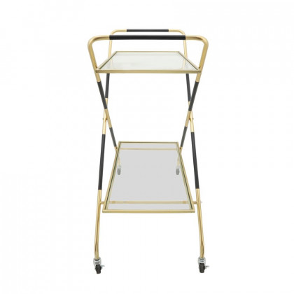 Sagebrook - Two Layered X-Ray Metal Bar Cart