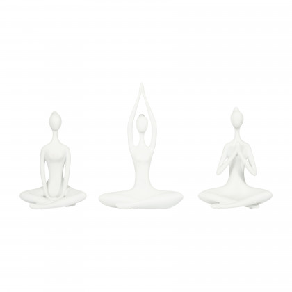 Sagebrook - 10" Resin Yoga Ladies (Set Of 3)