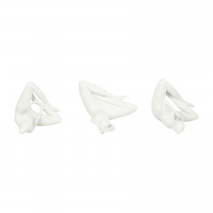 Sagebrook 10" Resin Yoga Ladies (Set Of 3) - White