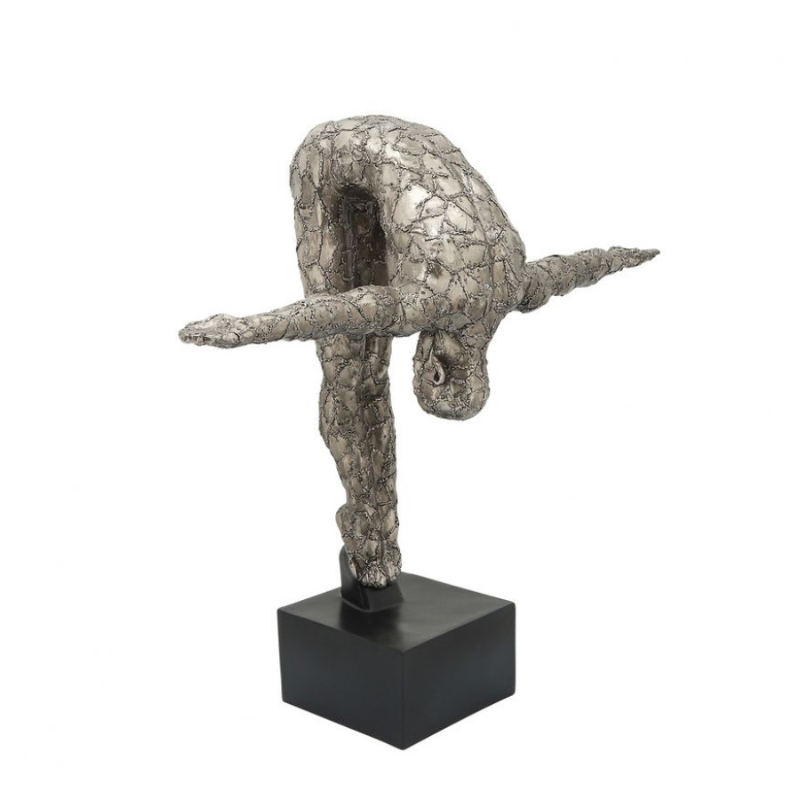 Sagebrook 24" Resin Bowing Human - Gunmetal