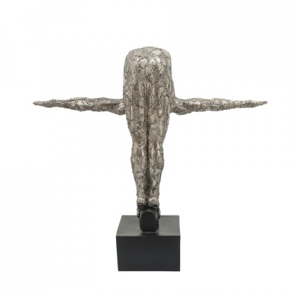 Sagebrook 24" Resin Bowing Human - Gunmetal