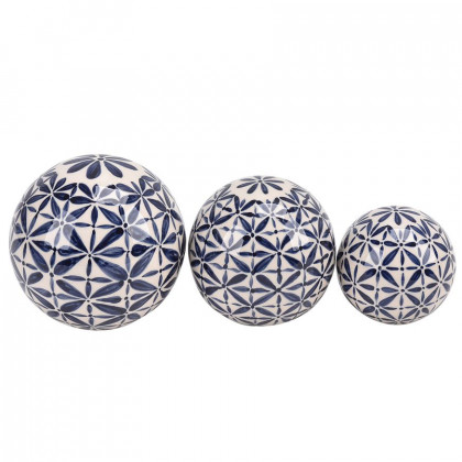 Sagebrook - 4"/5"/6" Ceramic Abstract Orbs (Set Of 3)