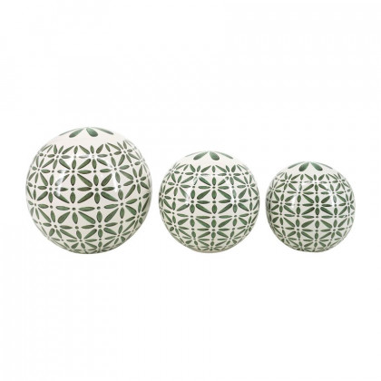 Sagebrook - 4"/5"/6" Ceramic Abstract Orbs (Set Of 3)