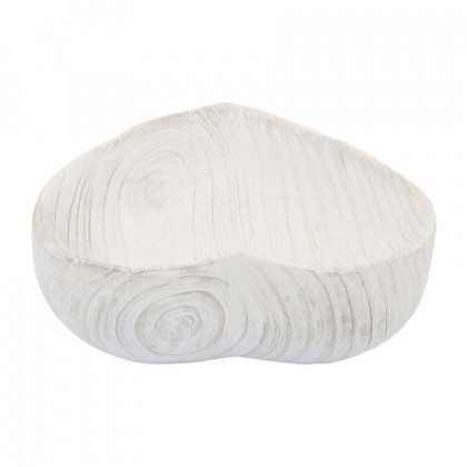 Sagebrook 9"/10" Wood Heart Bowls (Set Of 2) - White