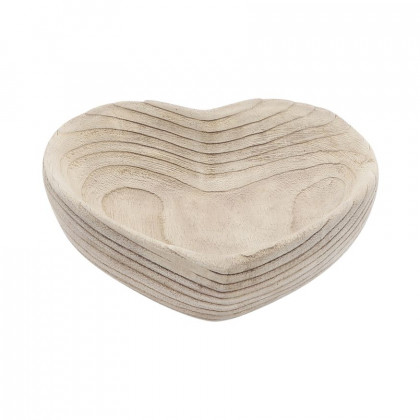 Sagebrook 9"/10" Wood Heart Bowls (Set Of 2) - Natural