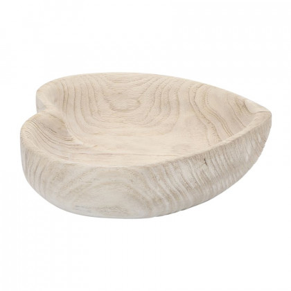 Sagebrook 9"/10" Wood Heart Bowls (Set Of 2) - Natural