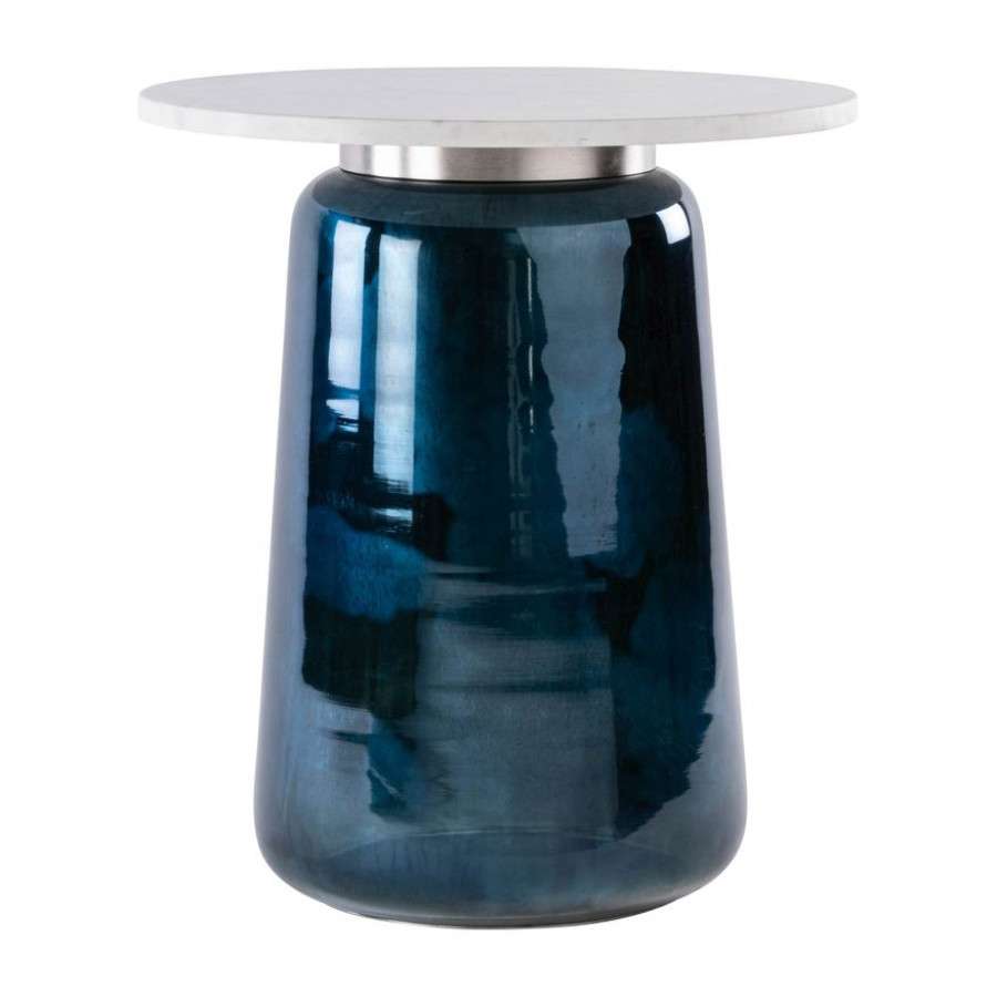 Sagebrook - Side Table Glass Base in Metallic