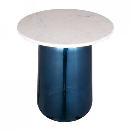 Sagebrook - Side Table Glass Base in Metallic