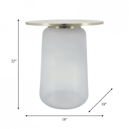Sagebrook - Side Table Glass Base in Clear