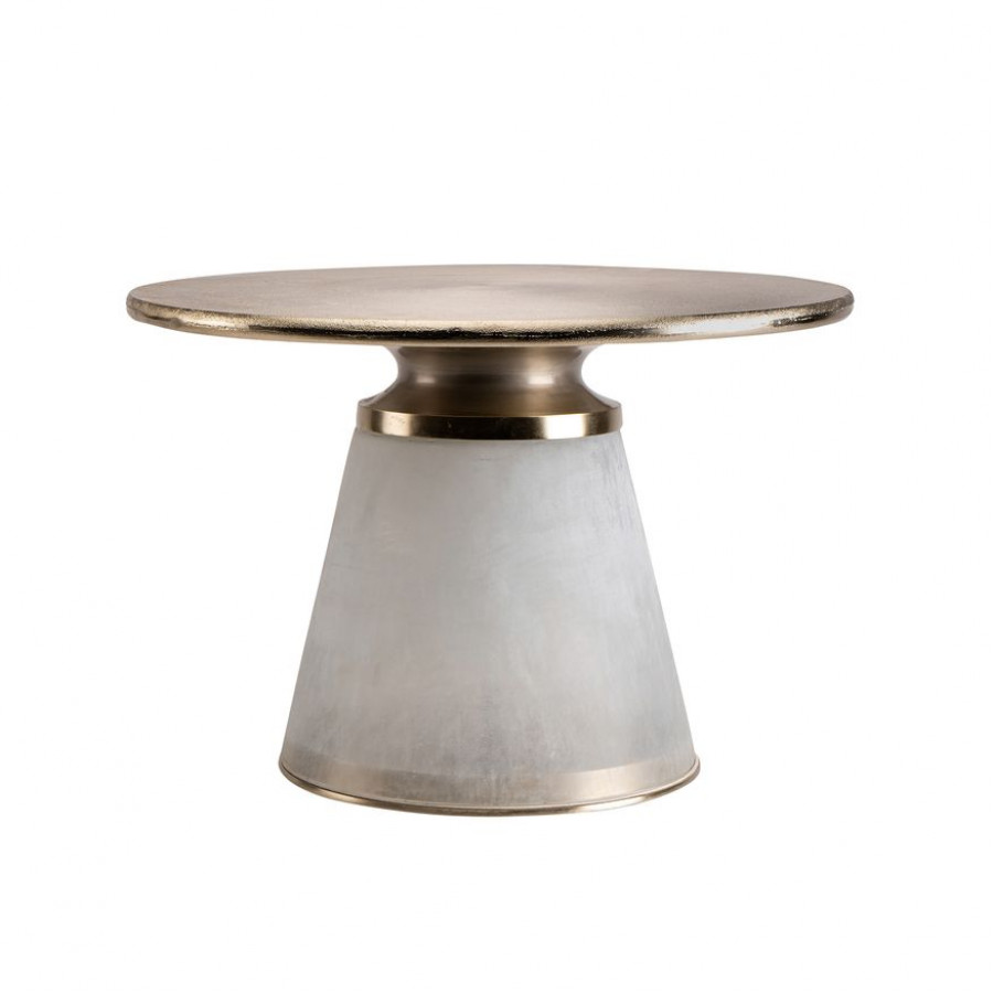 Sagebrook Metal Top Nebular Coffee Table - White/Gray