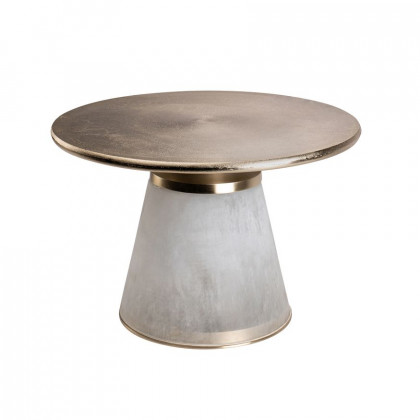 Sagebrook Metal Top Nebular Coffee Table - White/Gray