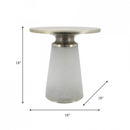Sagebrook 18" Nebular Side Table - Frost