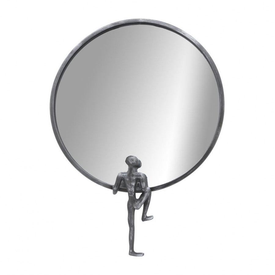 Sagebrook - Metal Mirror With Man Decor