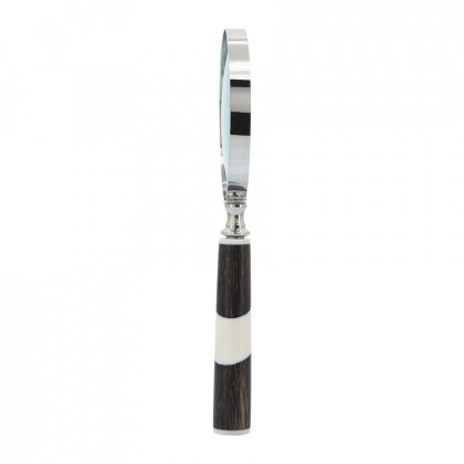 Sagebrook 4" Resin 2-Tone Magnifying Glass - Black/White