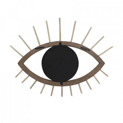 Sagebrook - Wood/Metal Mirrored Eye Wall Decor in Brown