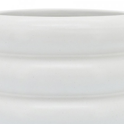 Sagebrook 8" Ceramic Bibendum Planter - White