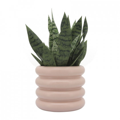 Sagebrook 10" Ceramic Bibendum Planter - Dusty Rose