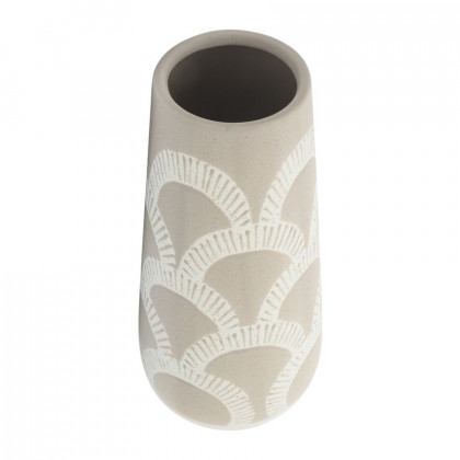 Sagebrook 15" Ceramic Aztec Vase - Beige