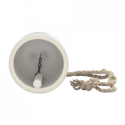 Sagebrook 4" Ceramic Hanging Bell Circles - White/Green