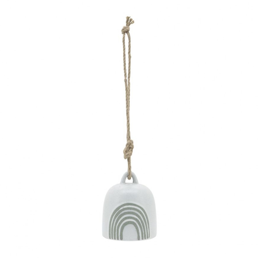 Sagebrook - 4" Ceramic Hanging Bell Rainbow