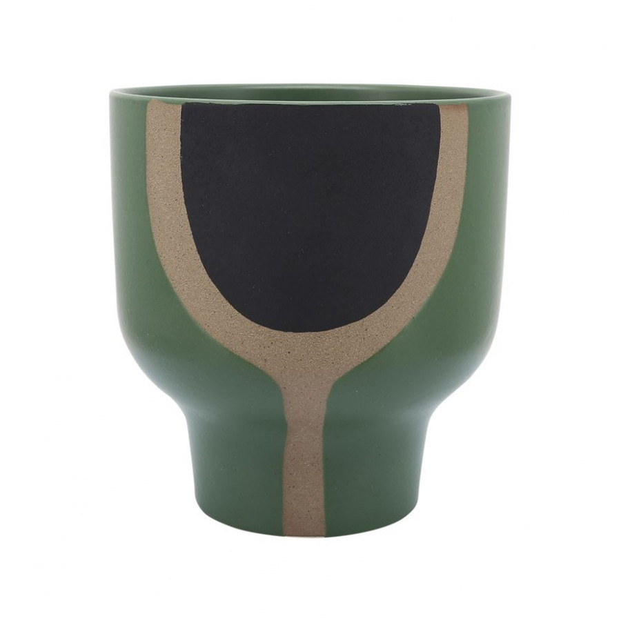 Sagebrook 10" Ceramic Mushroom Planter - Olive