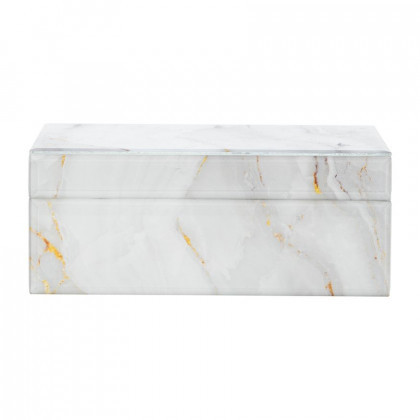 Sagebrook - 8"/11" Wood Striped Boxes (Set Of 2)
