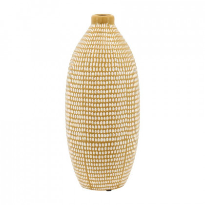 Sagebrook 12" Ceramic Dotted Vase - Tan