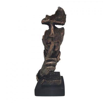 Sagebrook - 13" Resin Silence Man