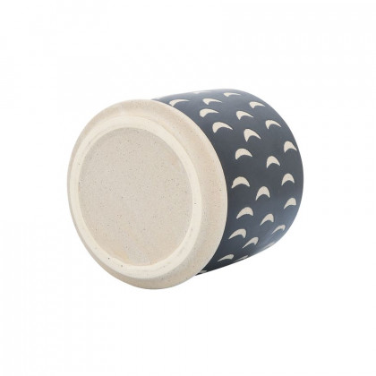 Sagebrook - 5"/6" Ceramic Moon Planters Saucer (Set Of 2) in Black