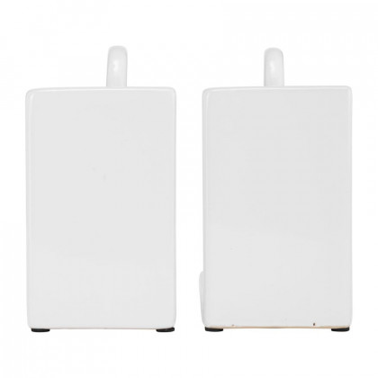 Sagebrook 6" Ceramic Arch Bookends (Set Of 2) - White