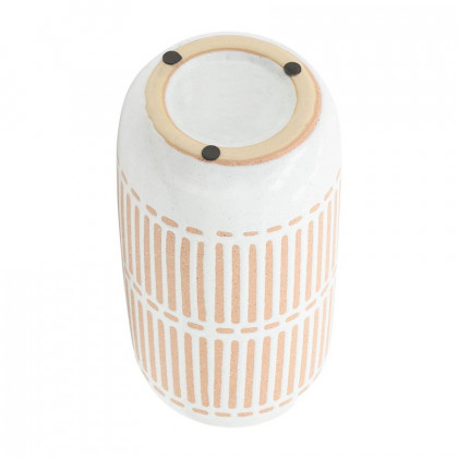 Sagebrook - 12" Ceramic Round Aztec Vase in Ivory