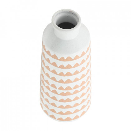 Sagebrook 16" Ceramic Aztec Vase - Ivory