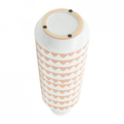 Sagebrook 16" Ceramic Aztec Vase - Ivory