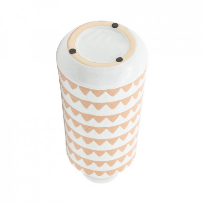 Sagebrook 12" Ceramic Aztec Vase - Ivory