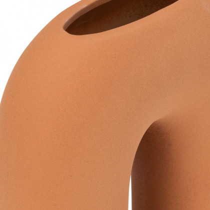 Sagebrook 8" Ceramic Horseshoe Vase - Terracotta