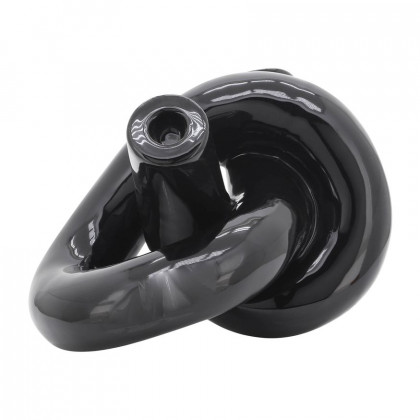 Sagebrook 10" Ceramic Loopy Candle Holder - Black