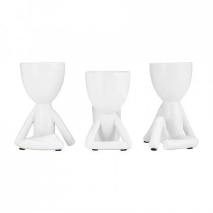 Sagebrook - 8" Ceramic Sitting Humans (Set Of 3)