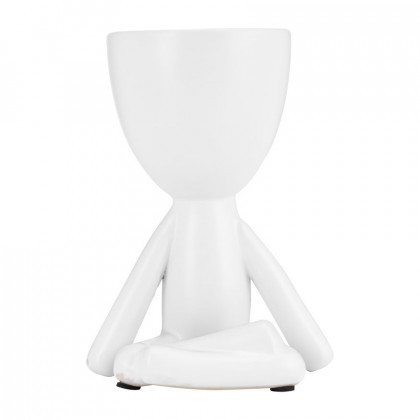 Sagebrook 8" Ceramic Sitting Humans (Set Of 3) - White