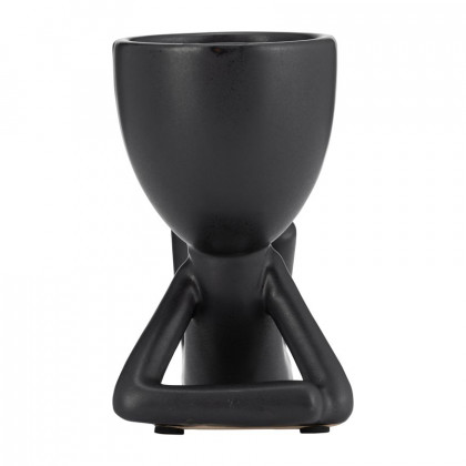 Sagebrook 8" Ceramic Sitting Humans (Set Of 3) - Black