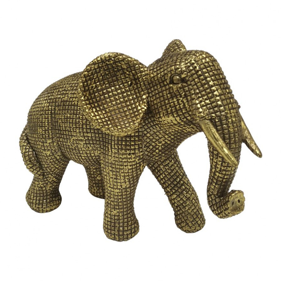 Sagebrook 8" Resin Elephant Decor - Gold
