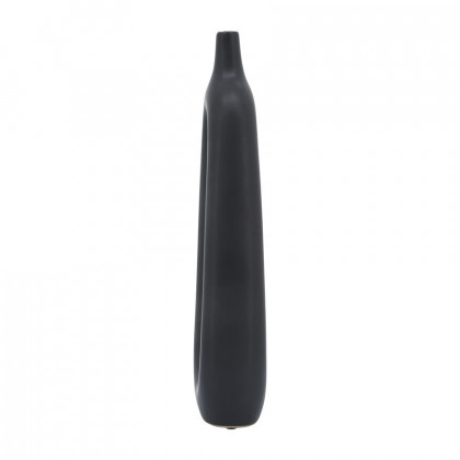 Sagebrook 14" Ceramic Open Cut-out Vase - Black