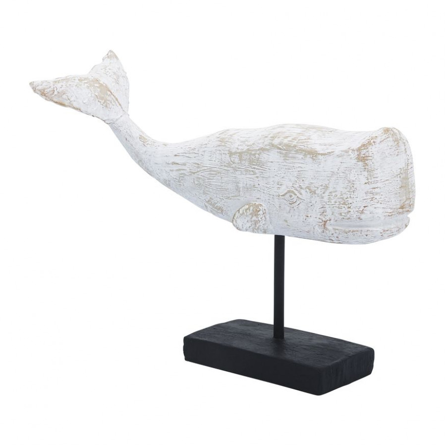 Sagebrook - 8" Resin Whale On A Stand in White