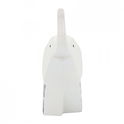 Sagebrook 7" Ceramic Elephant Trunk Up - Black/White