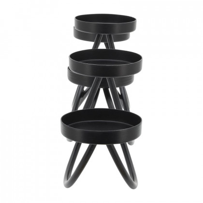 Sagebrook - 24" Metal 5-Pillar Holders in Black