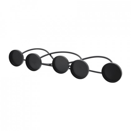 Sagebrook - 24" Metal 5-Pillar Holders in Black