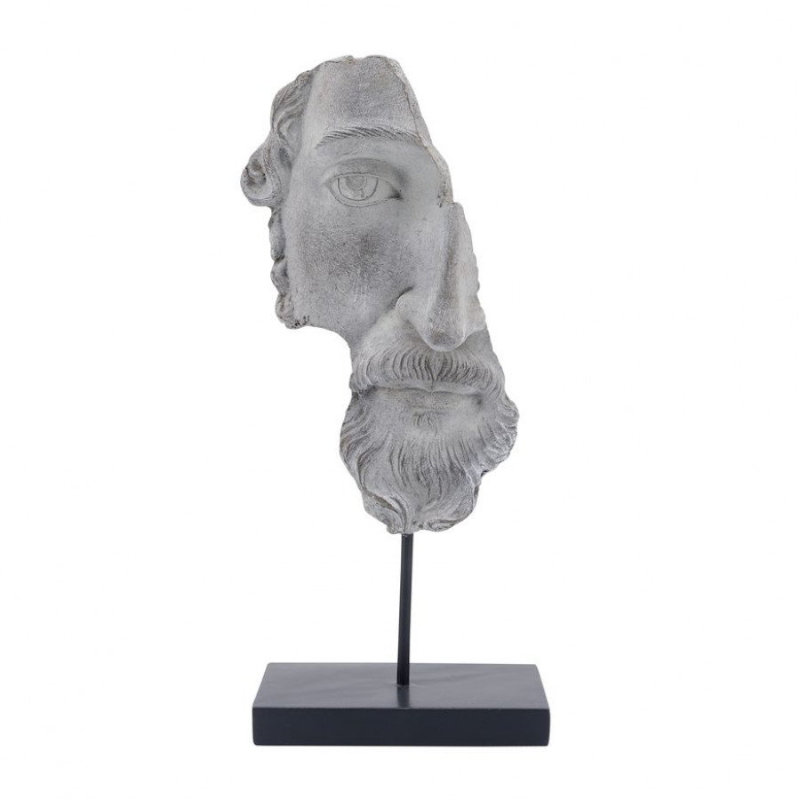 Sagebrook 16" Resin Face On Stand - Gray