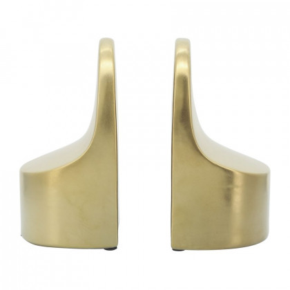 Sagebrook - 6" Ceramic Contemporary Bookends in Gold
